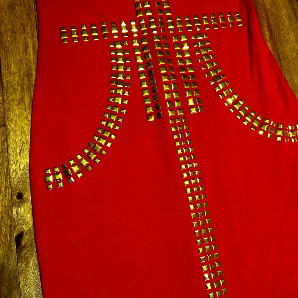 Party Dress red and gold Hera size medium Brand new with tags - Picture 4 of 9